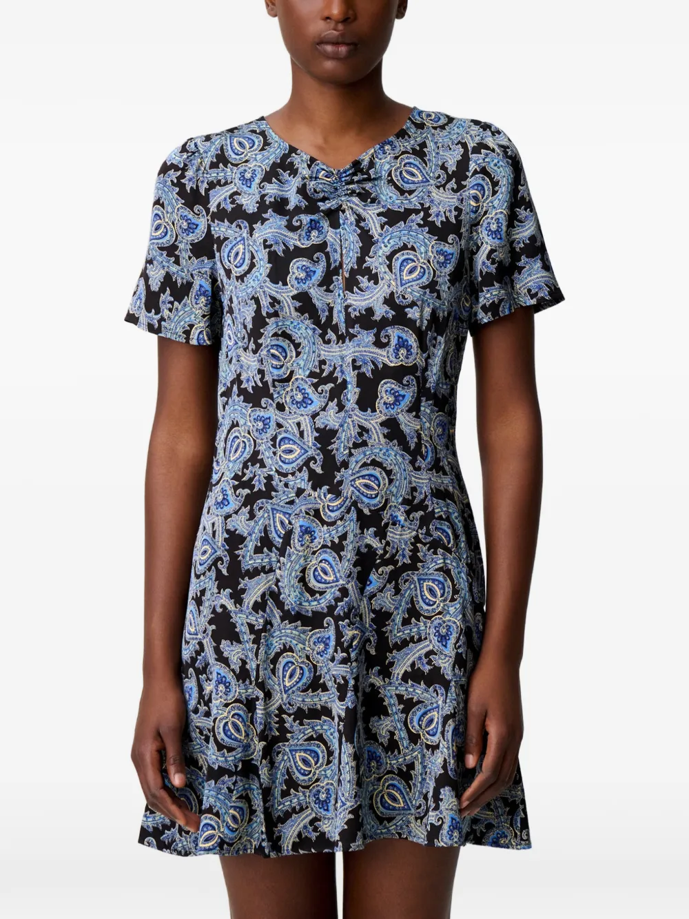 Claudie Pierlot Flowy jurk met print Zwart
