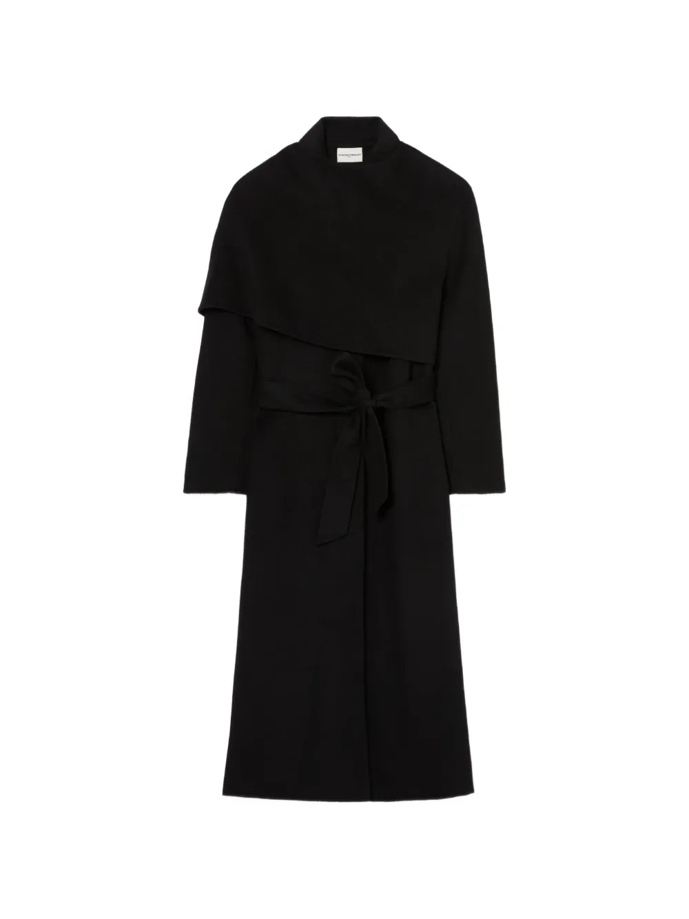 Claudie Pierlot Cappotto lungo drappeggiato - Nero