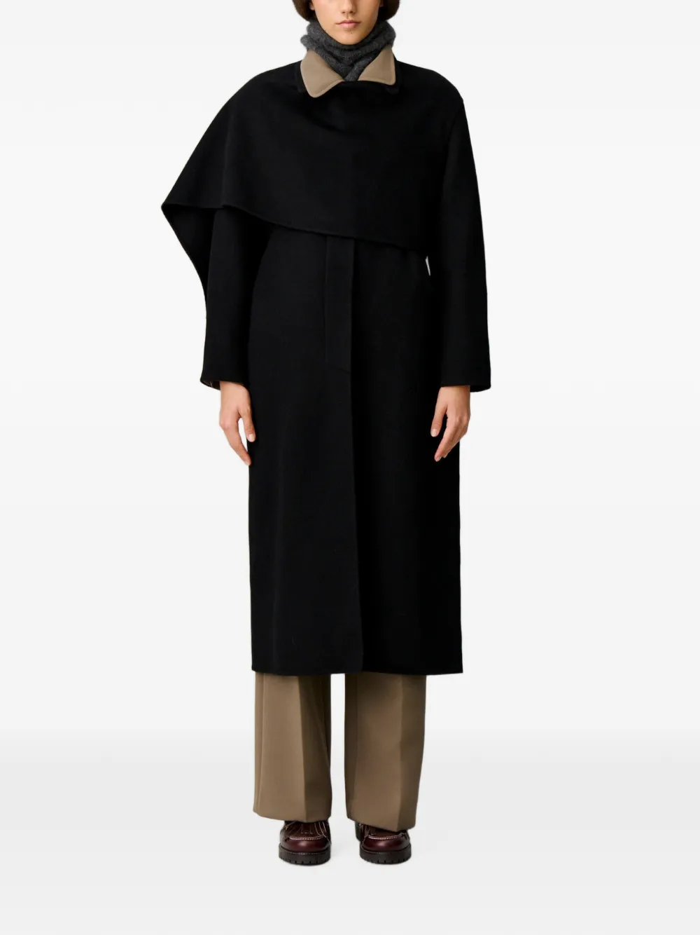 Claudie Pierlot Gedrapeerde jas Zwart