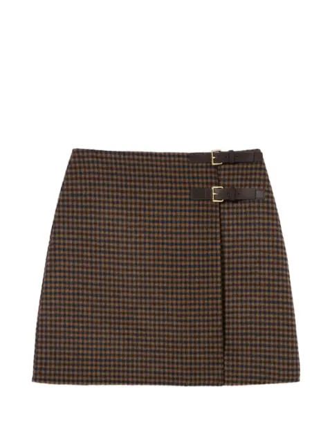 Claudie Pierlot checked wrap skirt