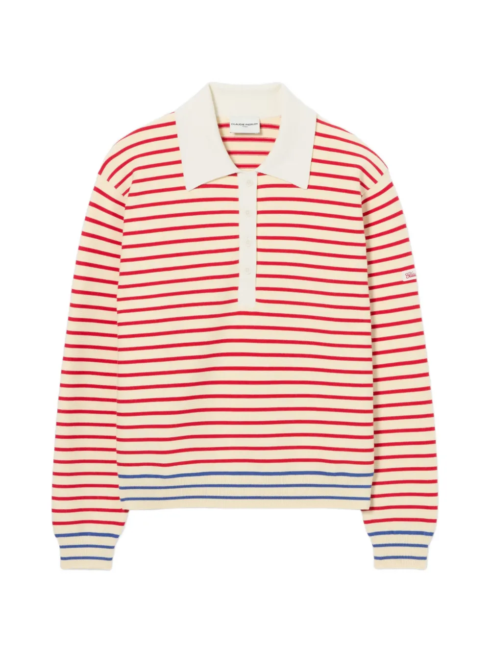 Claudie Pierlot striped polo neck jumper - Toni neutri