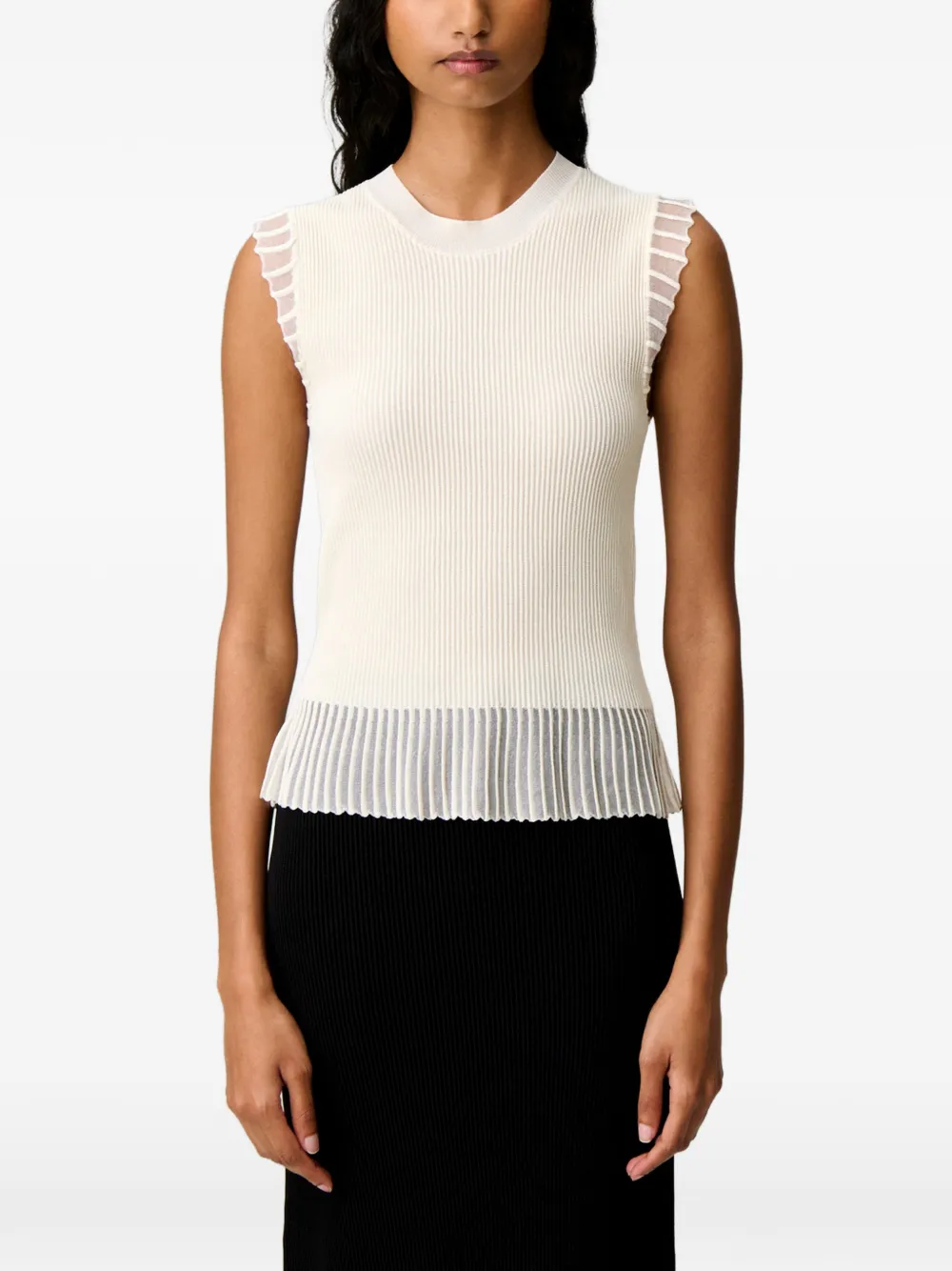 Claudie Pierlot Top met hoge hals Beige