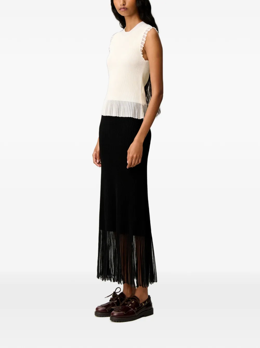 Claudie Pierlot Top met hoge hals Beige
