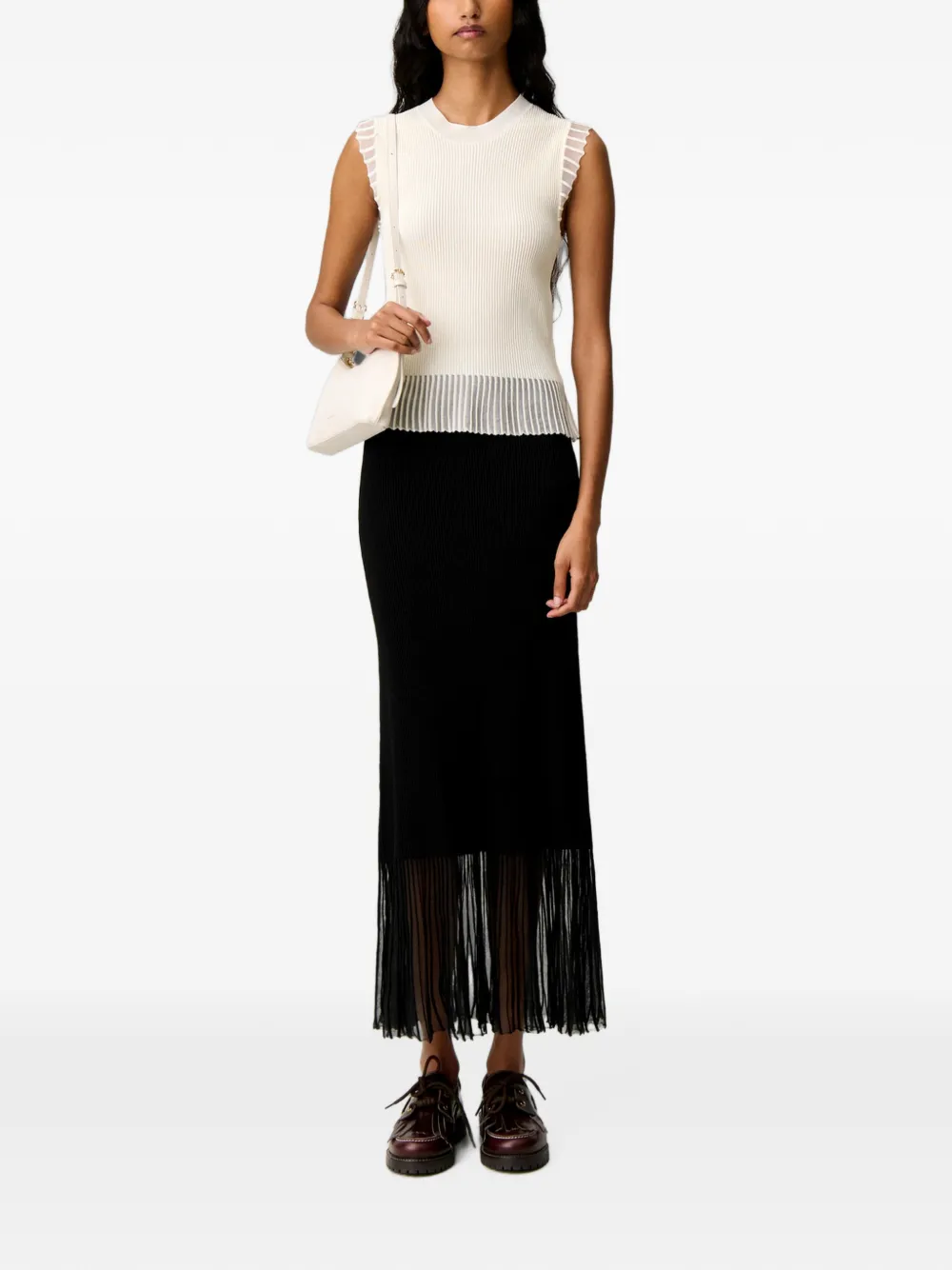 Claudie Pierlot Top met hoge hals Beige