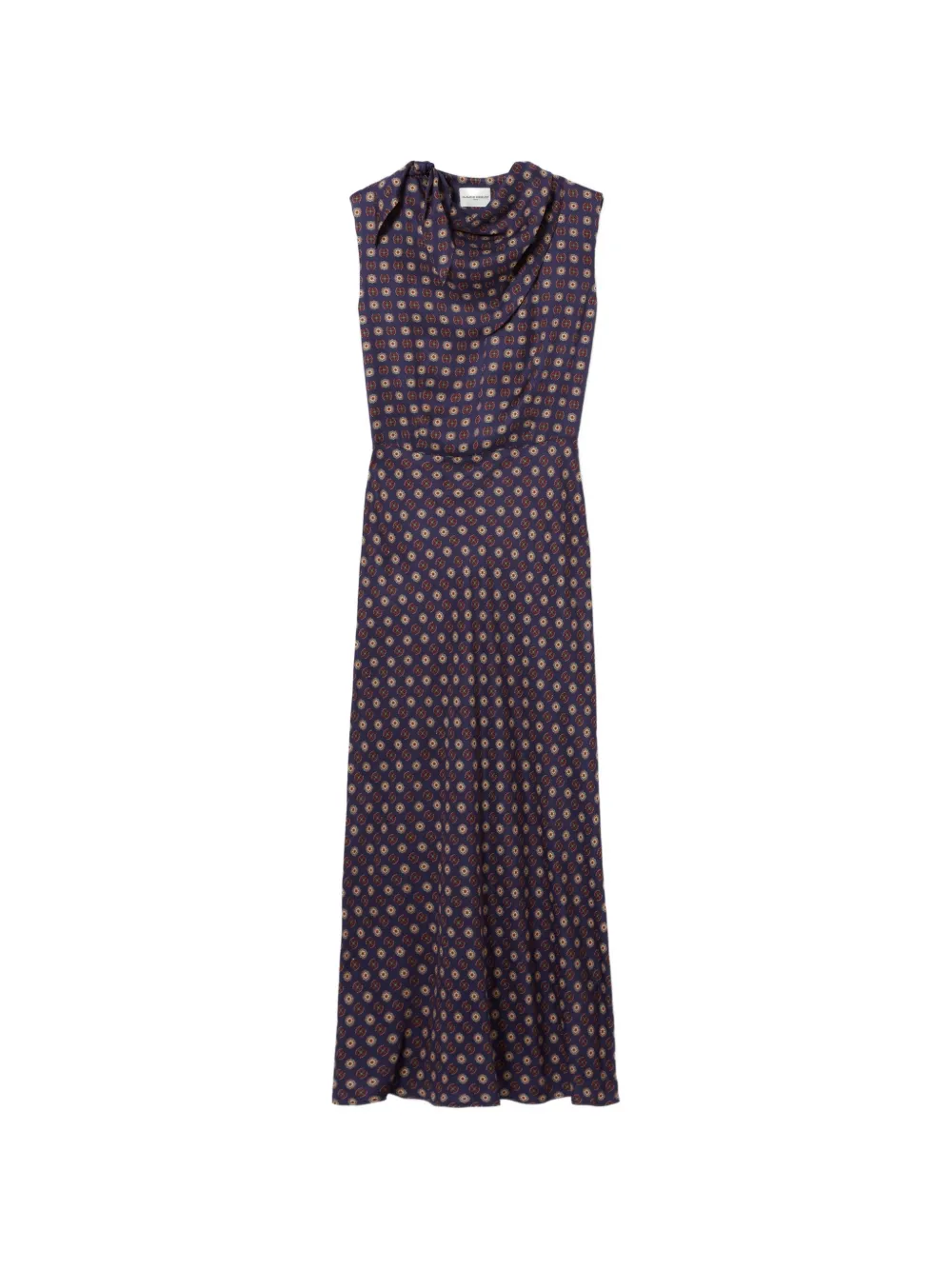 Claudie Pierlot draped-neck maxi dress - Blue