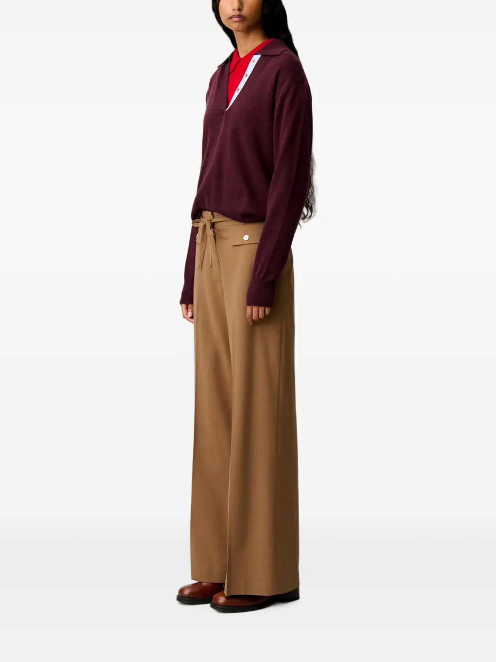 Claudie Pierlot Trui van wol en kasjmier Rood