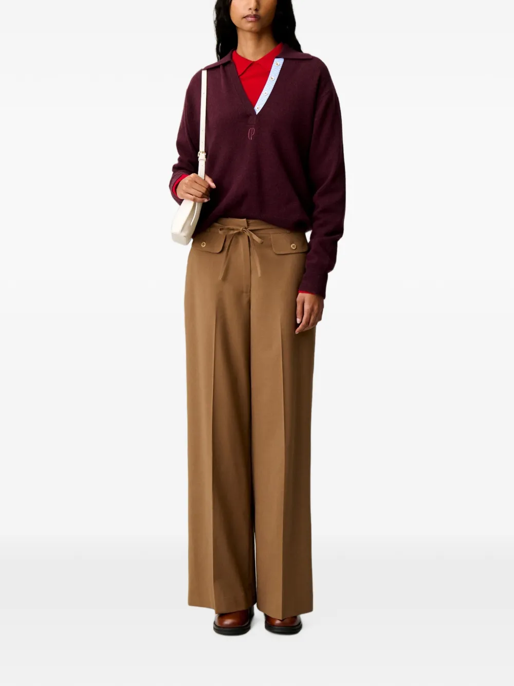 Claudie Pierlot Trui van wol en kasjmier Rood
