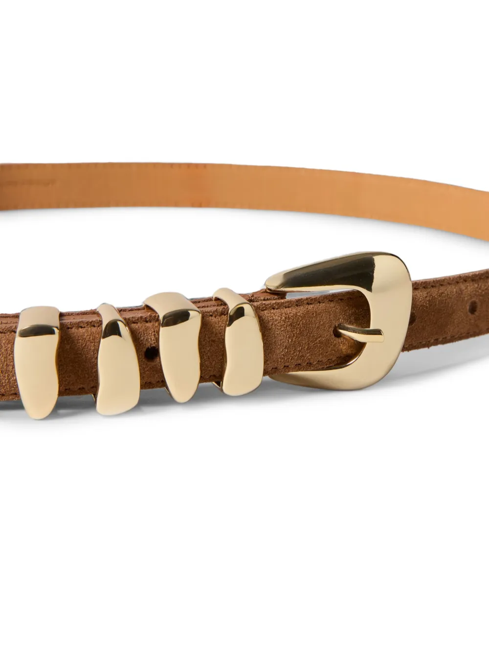 Claudie Pierlot Riem met suède afwerking en Western-stijl Beige