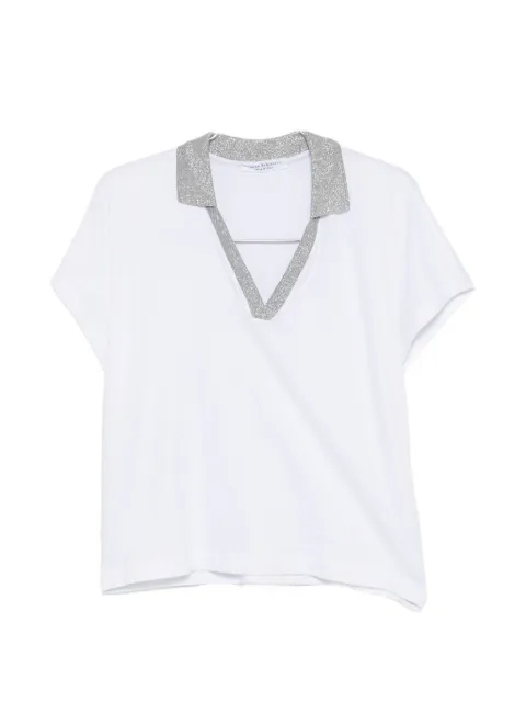 Amina Rubinacci glitter-trim T-shirt