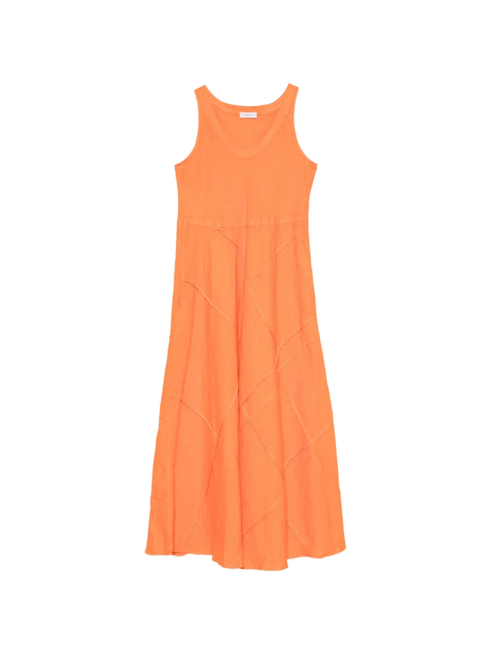 Rosso 35 panelled linen midi dress - Arancione