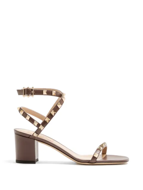 Valentino Garavani — Rockstud calfskin sandals with straps 60mm