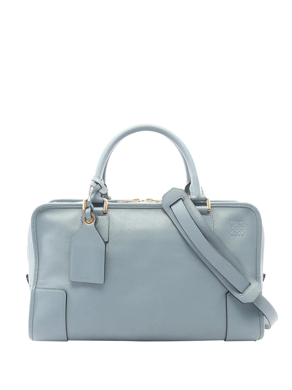 Loewe Pre-Owned 2010-2026 Leather Amazona 36 satchel - Blu