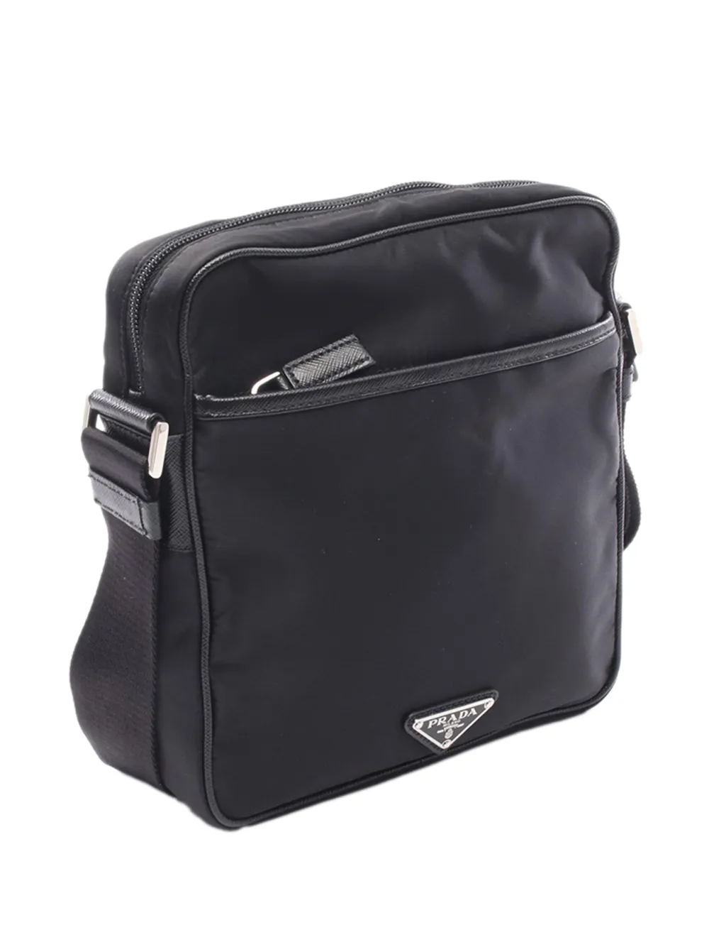 Prada Pre-Owned 2010-2026 Nylon Logo Crossbody Bag | Black | FARFETCH