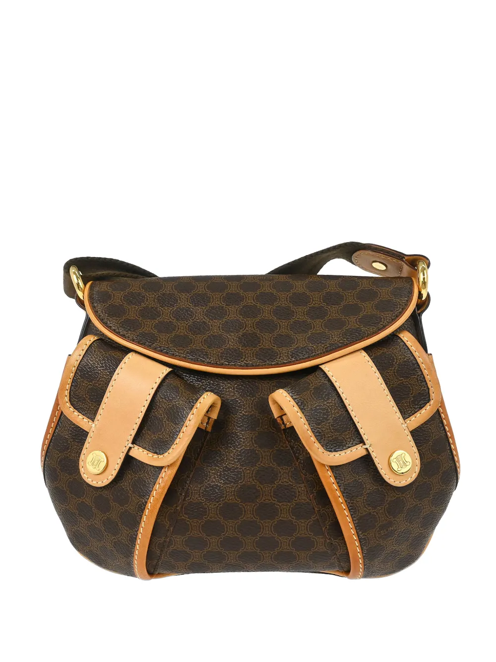 Celine Pre-Owned 1990-2000s Macadam shoulder bag - Marrone