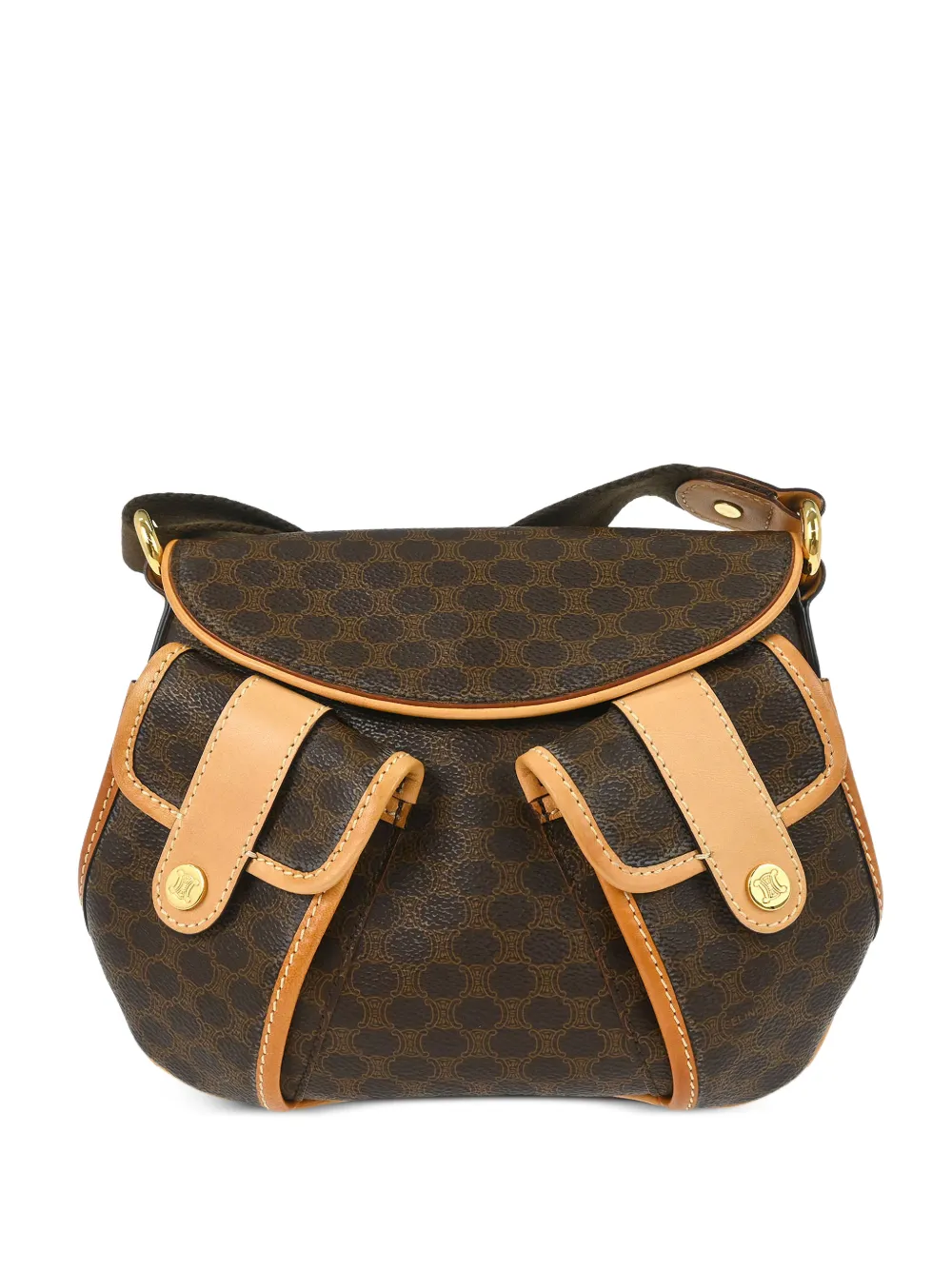 Celine Pre-Owned 1990-2000s Macadam shoulder bag - Marrone