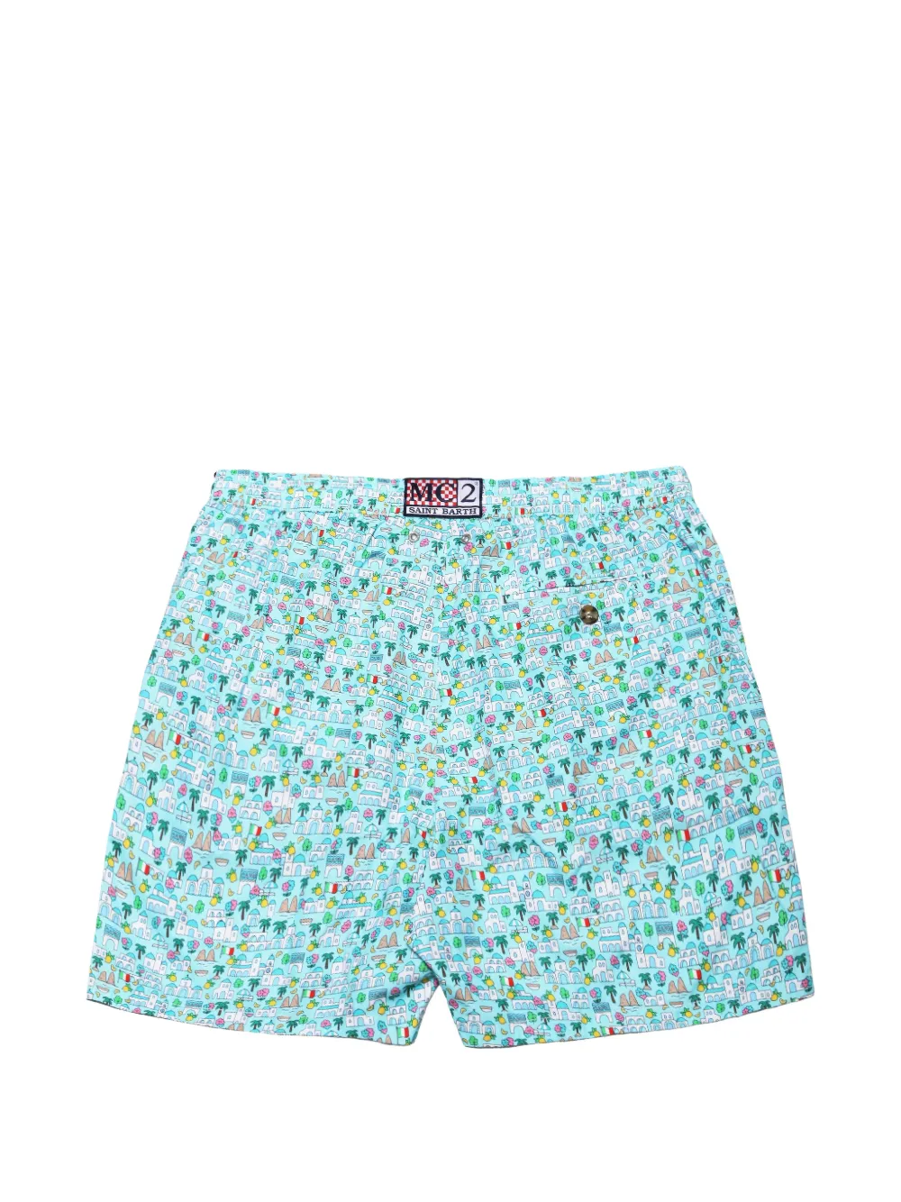 MC2 Saint Barth Zwembroek met trekkoord en print Blauw