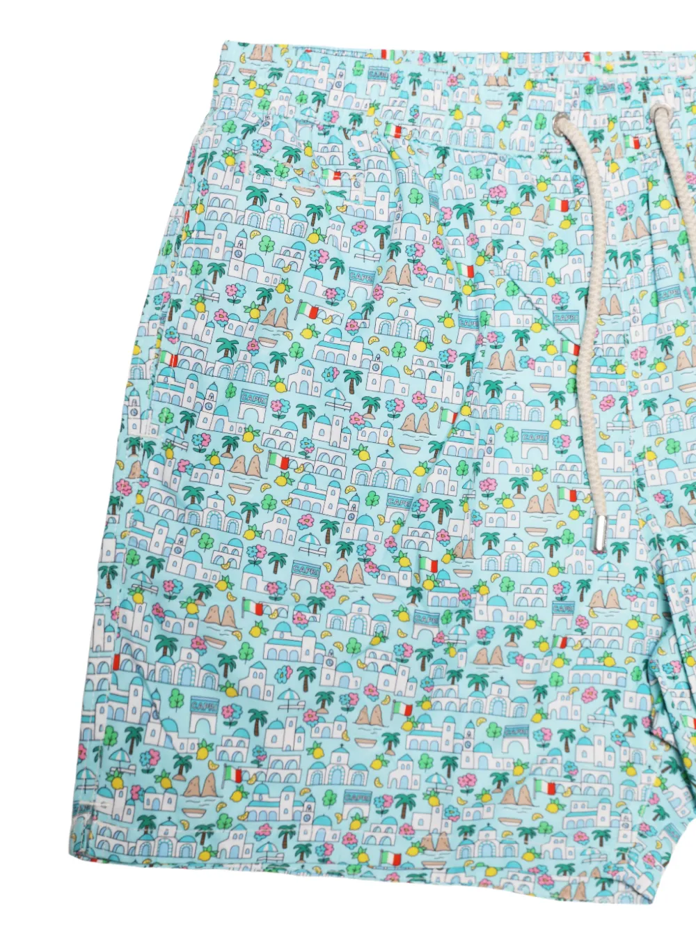 MC2 Saint Barth Zwembroek met trekkoord en print Blauw