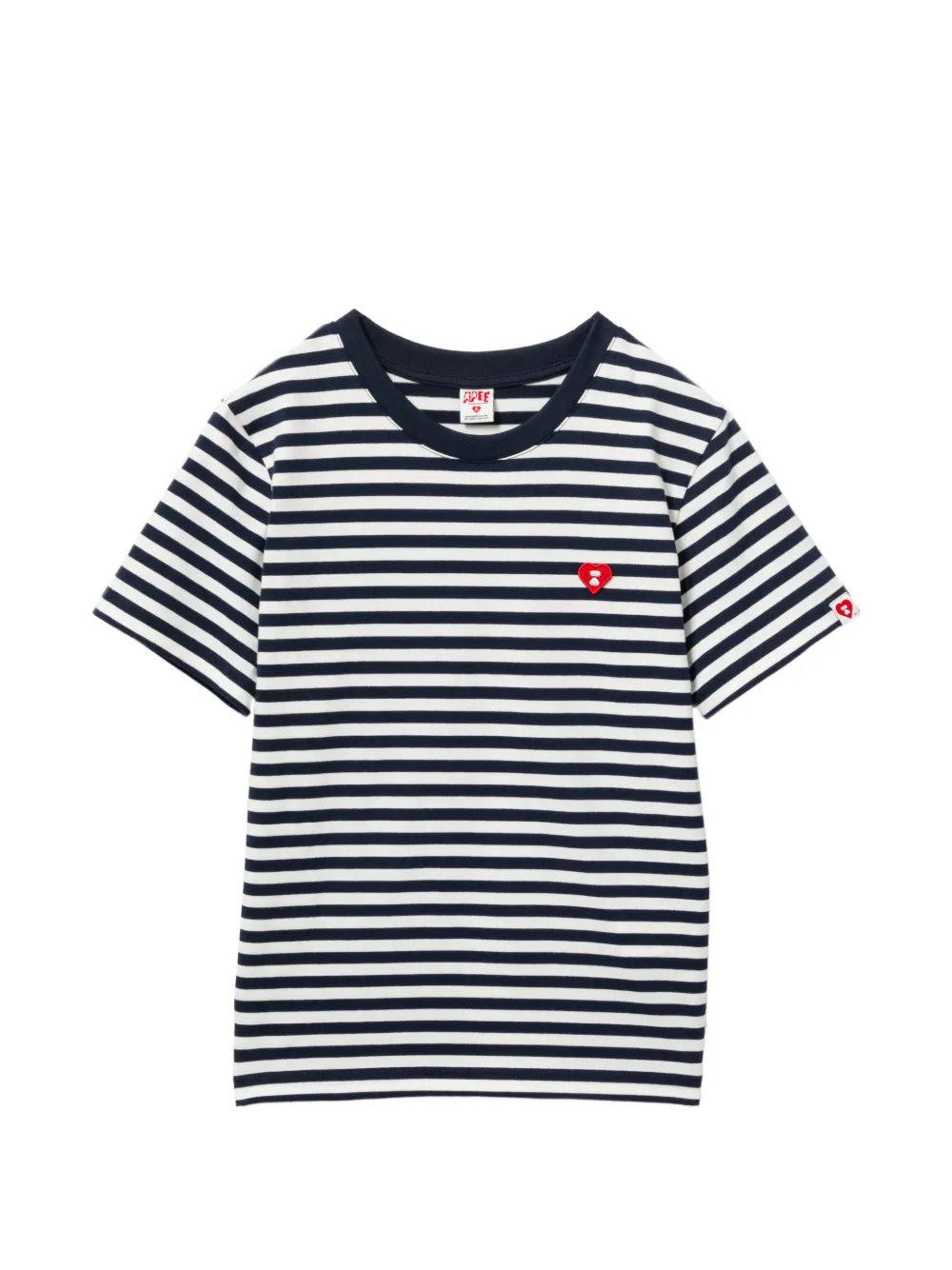 APEE™ by *A BATHING APE® striped heart-patch T-shirt