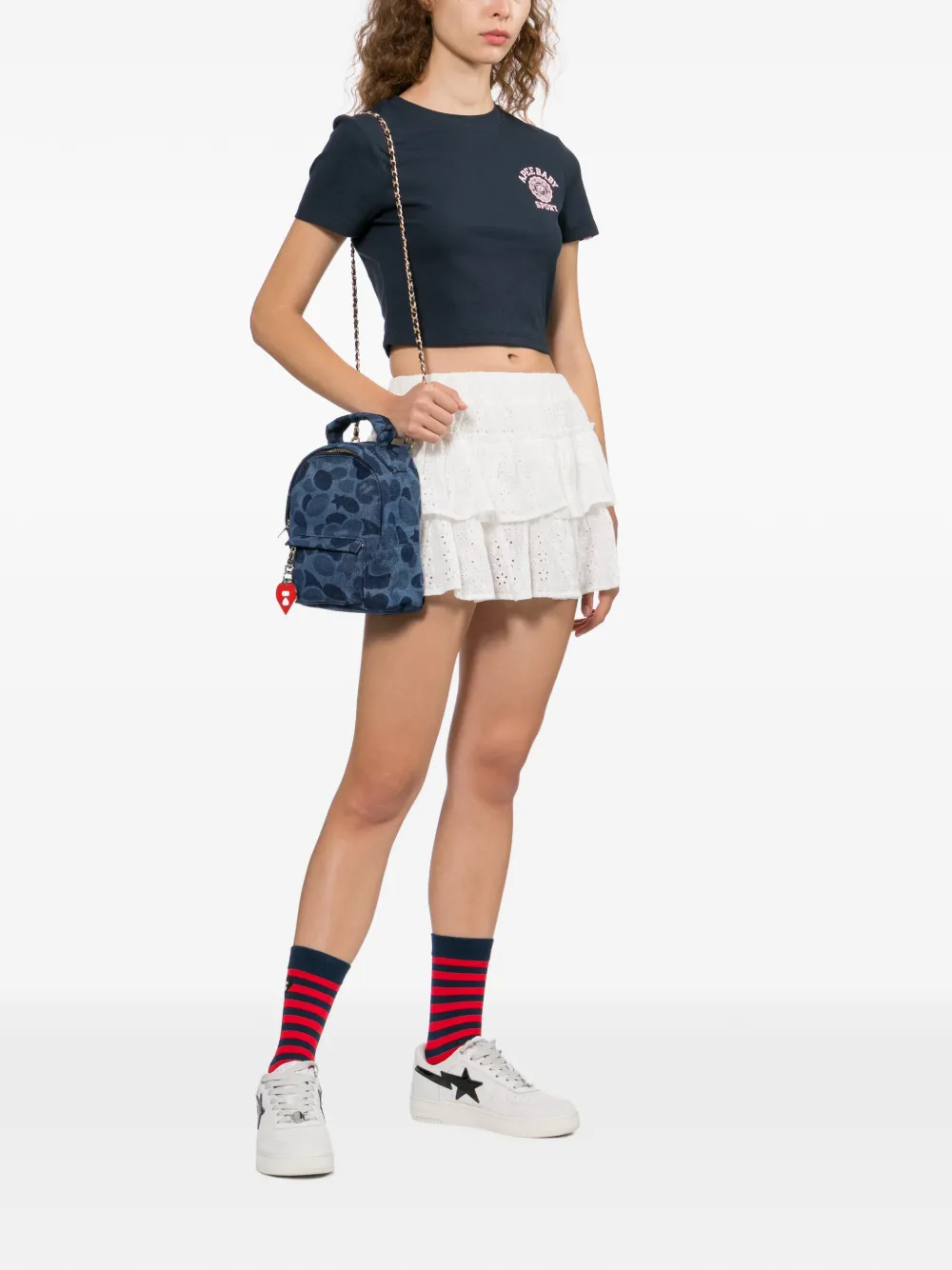APEE™ by *A BATHING APE Broderie anglaise gelaagde skort Wit
