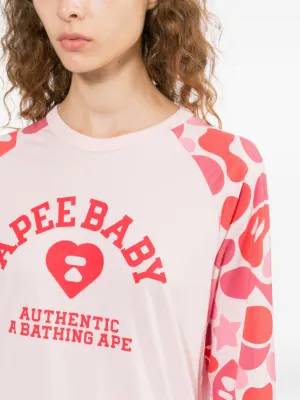 APEE™ By *A BATHING APE® camo-print raglan-sleeve T-shirt | Pink