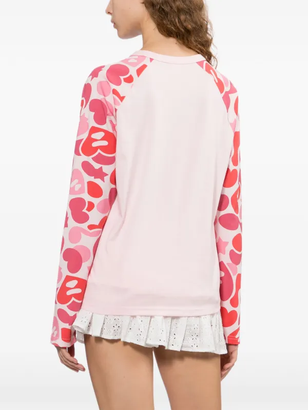 APEE™ By *A BATHING APE® camo-print raglan-sleeve T-shirt | Pink