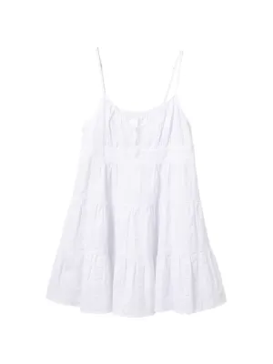 madder madder TUCK FRILL DRESS ホワイト DAMSON MADDER Stella ruffle-trimmed Mini Dress | White | FARFETCH