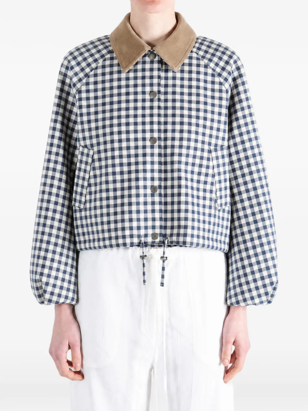 Barbour Ovingham Gingham Bomber Jacket In Multi