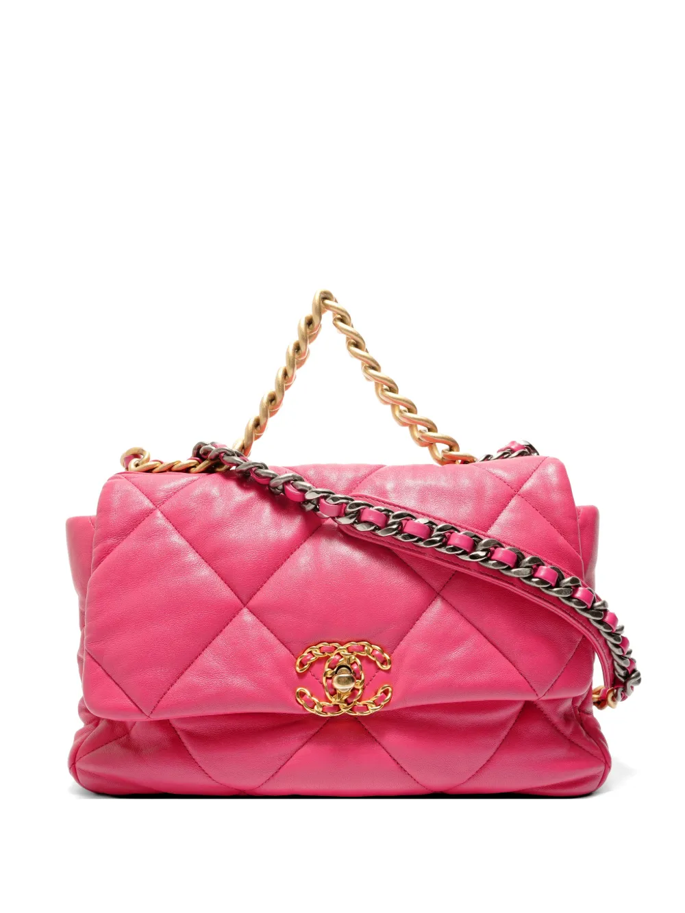 CHANEL Pre-Owned 2020 Chanel 19 CC Mark shoulder bag - Rosa