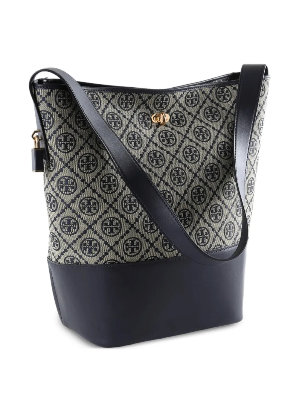Tory Burch Bucket-tas met T-Monogram en slot Blauw