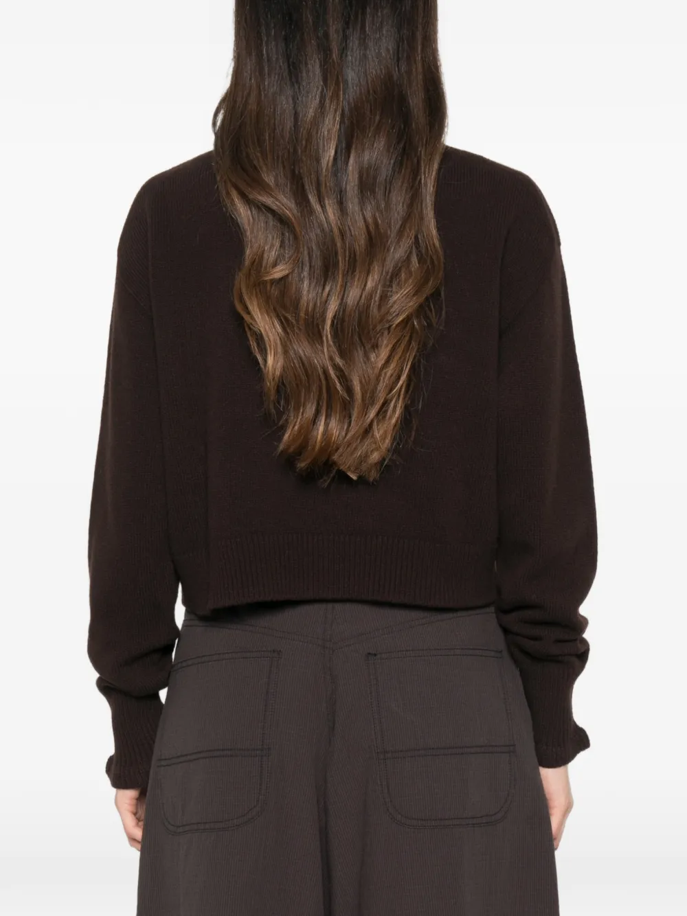 Cecilie Bahnsen Drusilla Bow-appliqué Knit in Brown, view 4