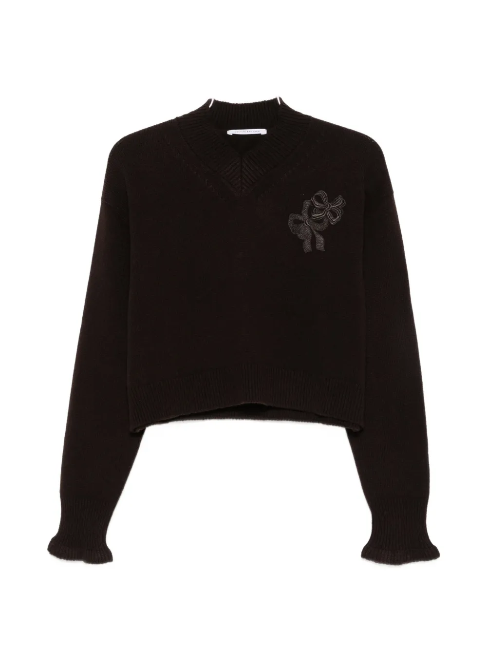 Cecilie Bahnsen Drusilla bow-appliqué knit - Brown