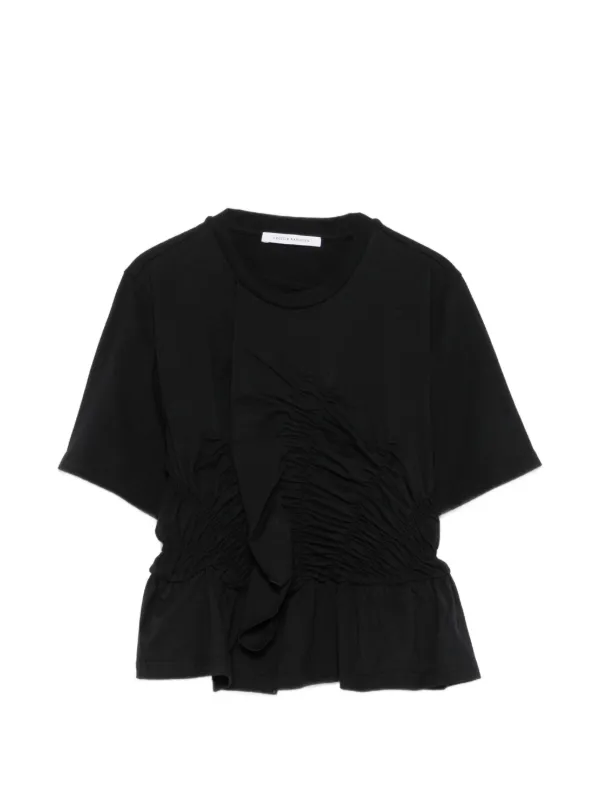 Cecilie Bahnsen Windflower ペプラム Tシャツ | ブラック | FARFETCH JP