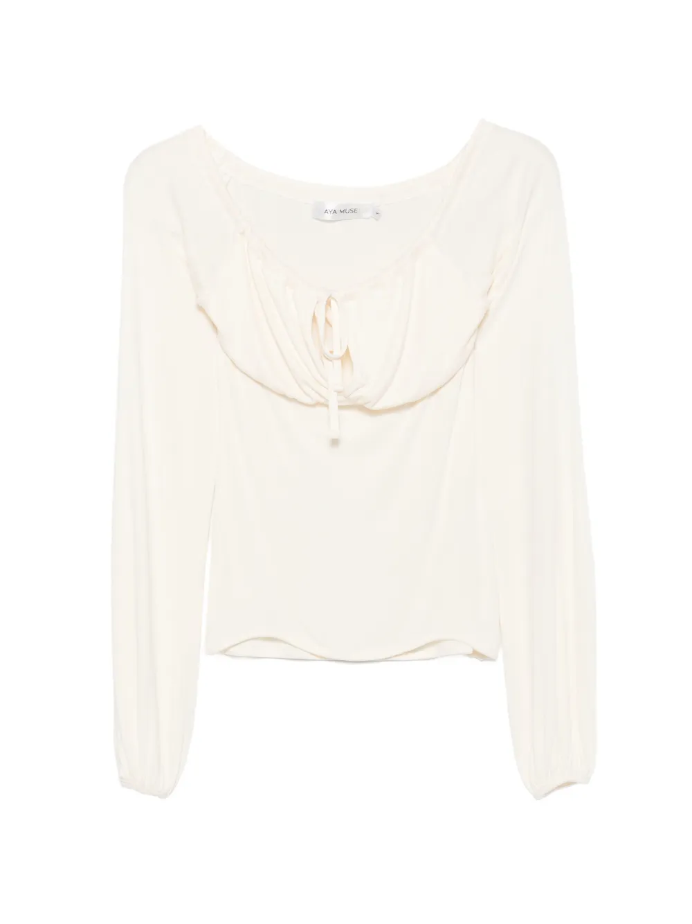 Aya Muse Elya tie-fastening blouse - Toni neutri