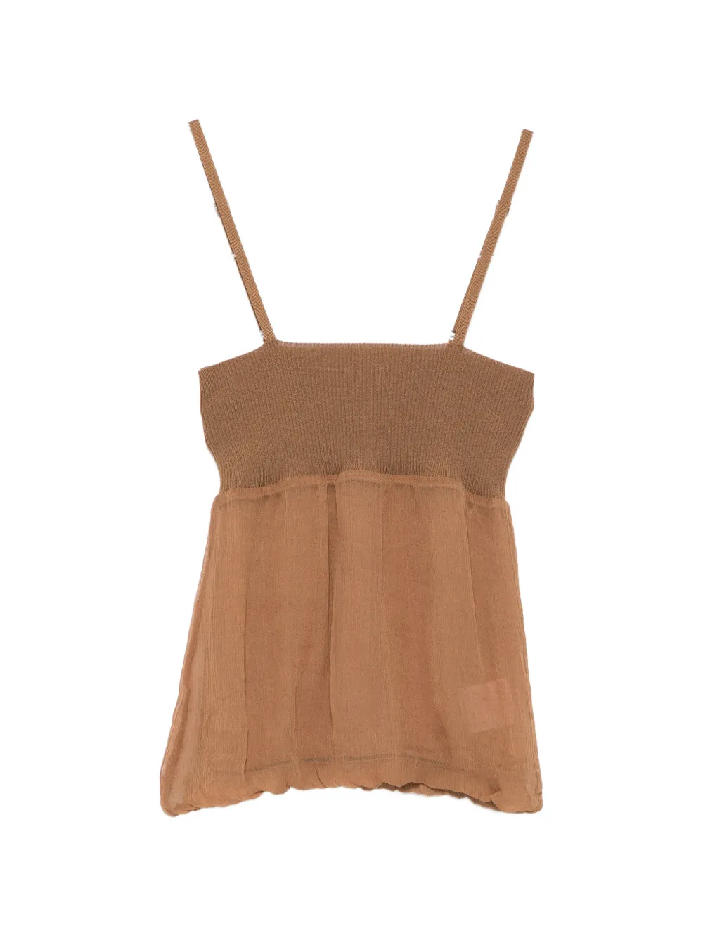 Aya Muse Aven ribbed-knit cami top - Marrone