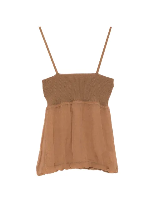 Aya Muse top camisero tejido de canalé Aven