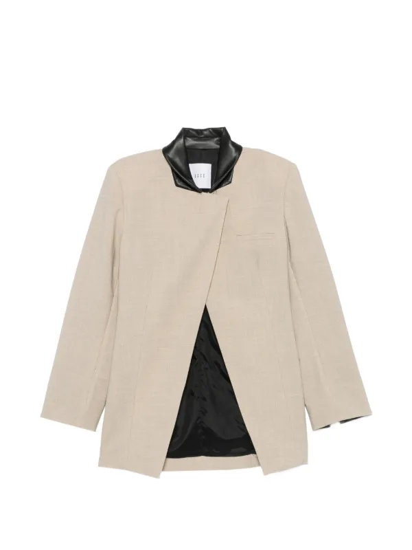 Esse Studios Alessio Wrap Blazer in Neutrals