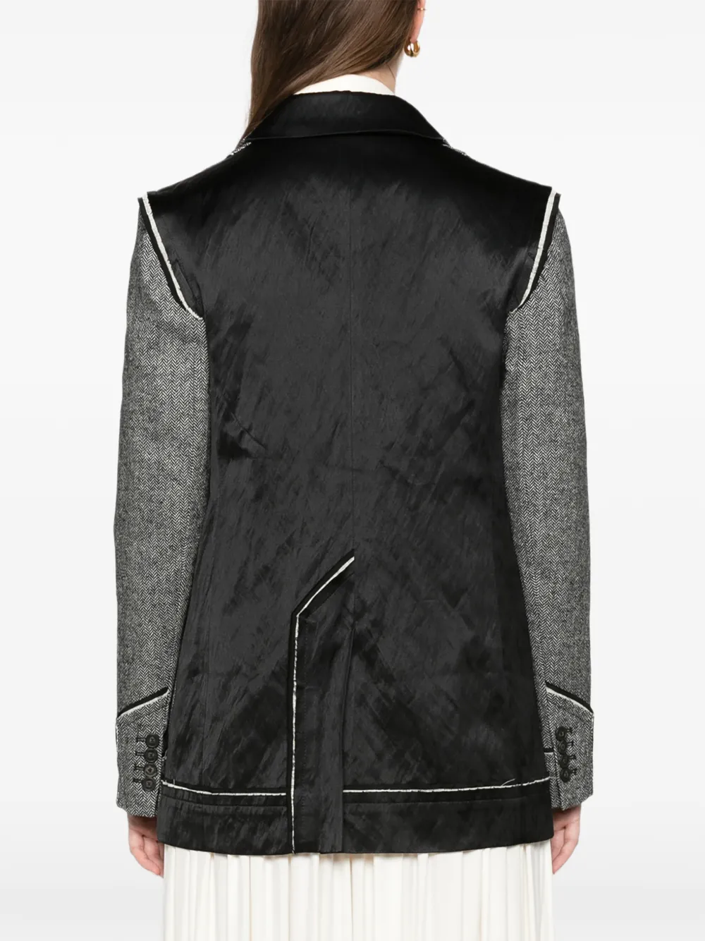 ERDEM herringbone blazer Grijs