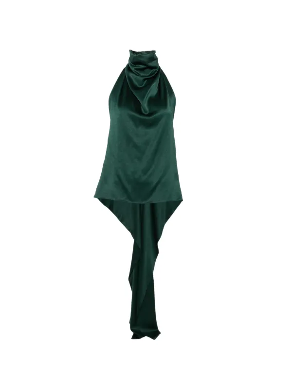 Esse Studios Cartia Halterneck Top in Green