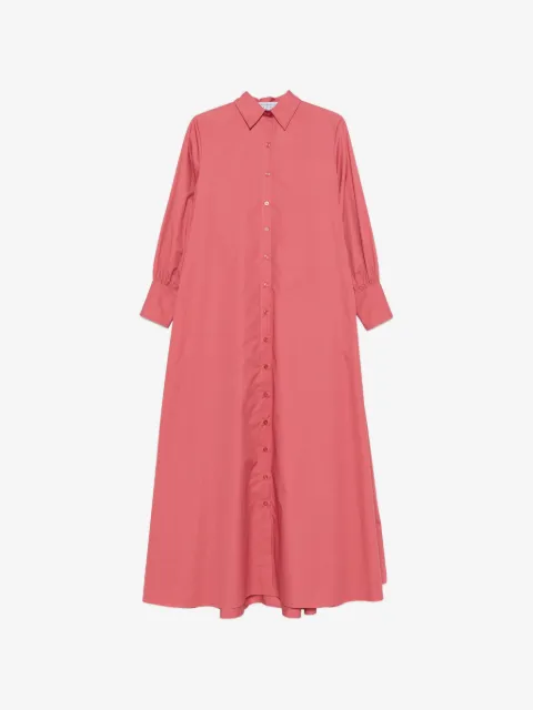 Abadia layered maxi shirt dress