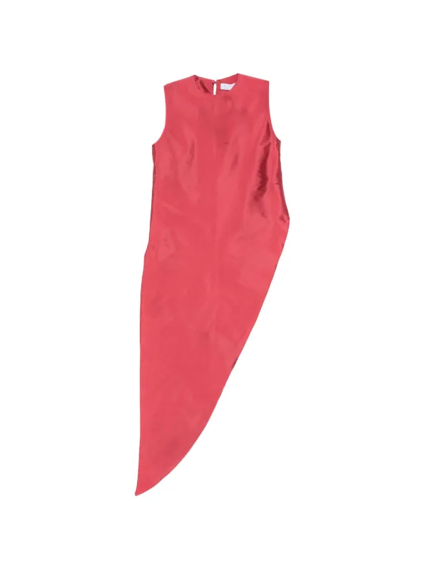 Abadia Wide Shoulder Knot Top in Red