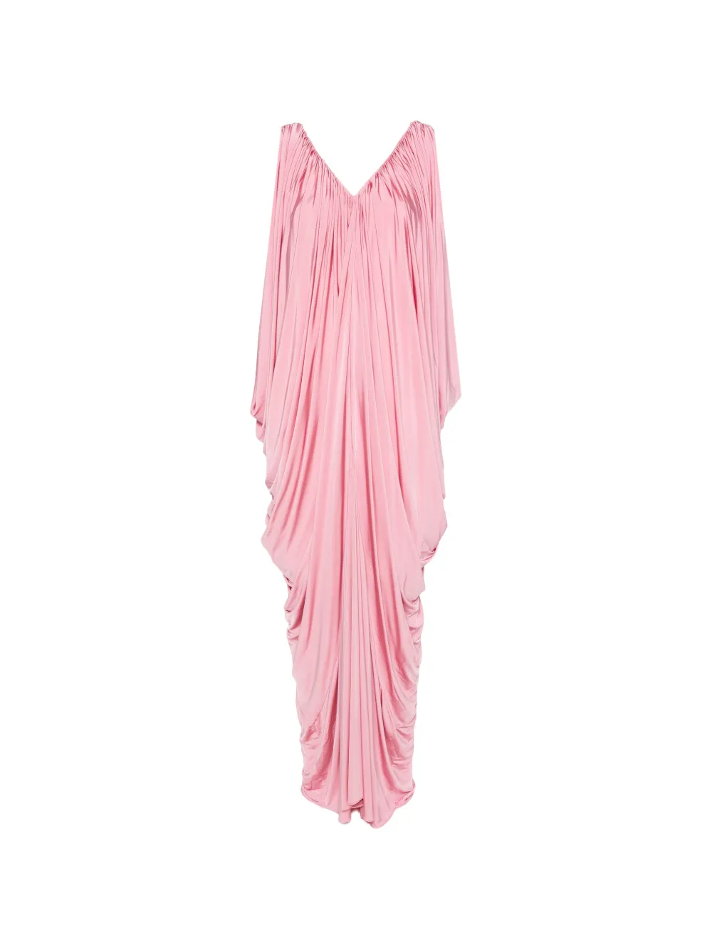 Abadia draped V-neck maxi dress - Rosa