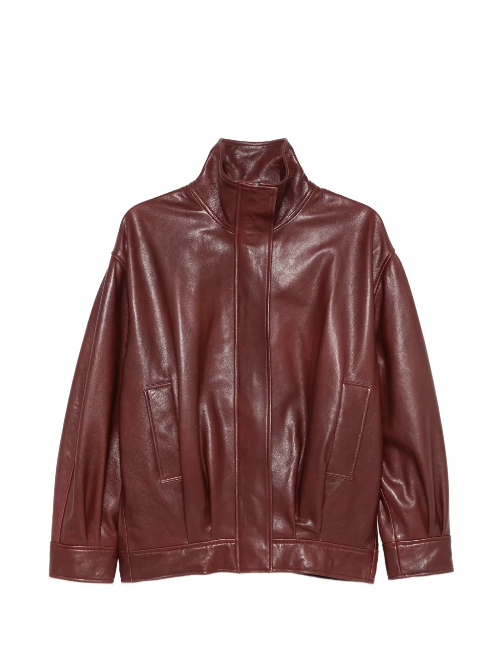 Arma Paula zip-up leather jacket - Rot