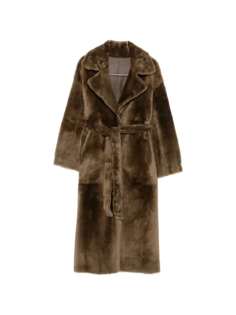 Arma belted shearling coat