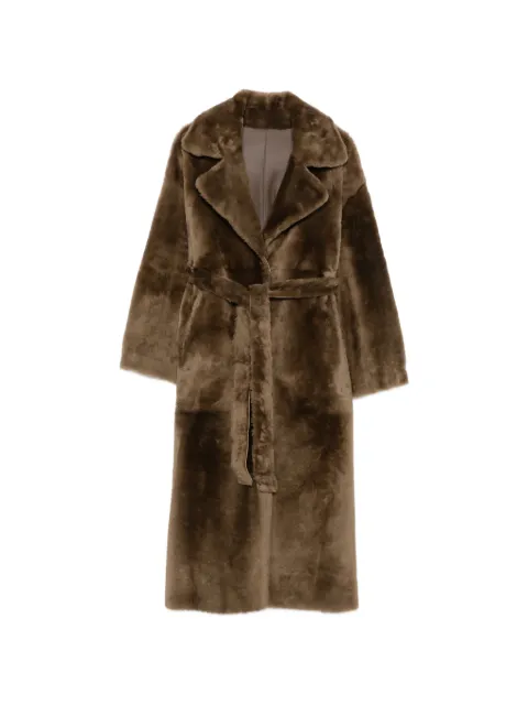 Arma belted shearling coat