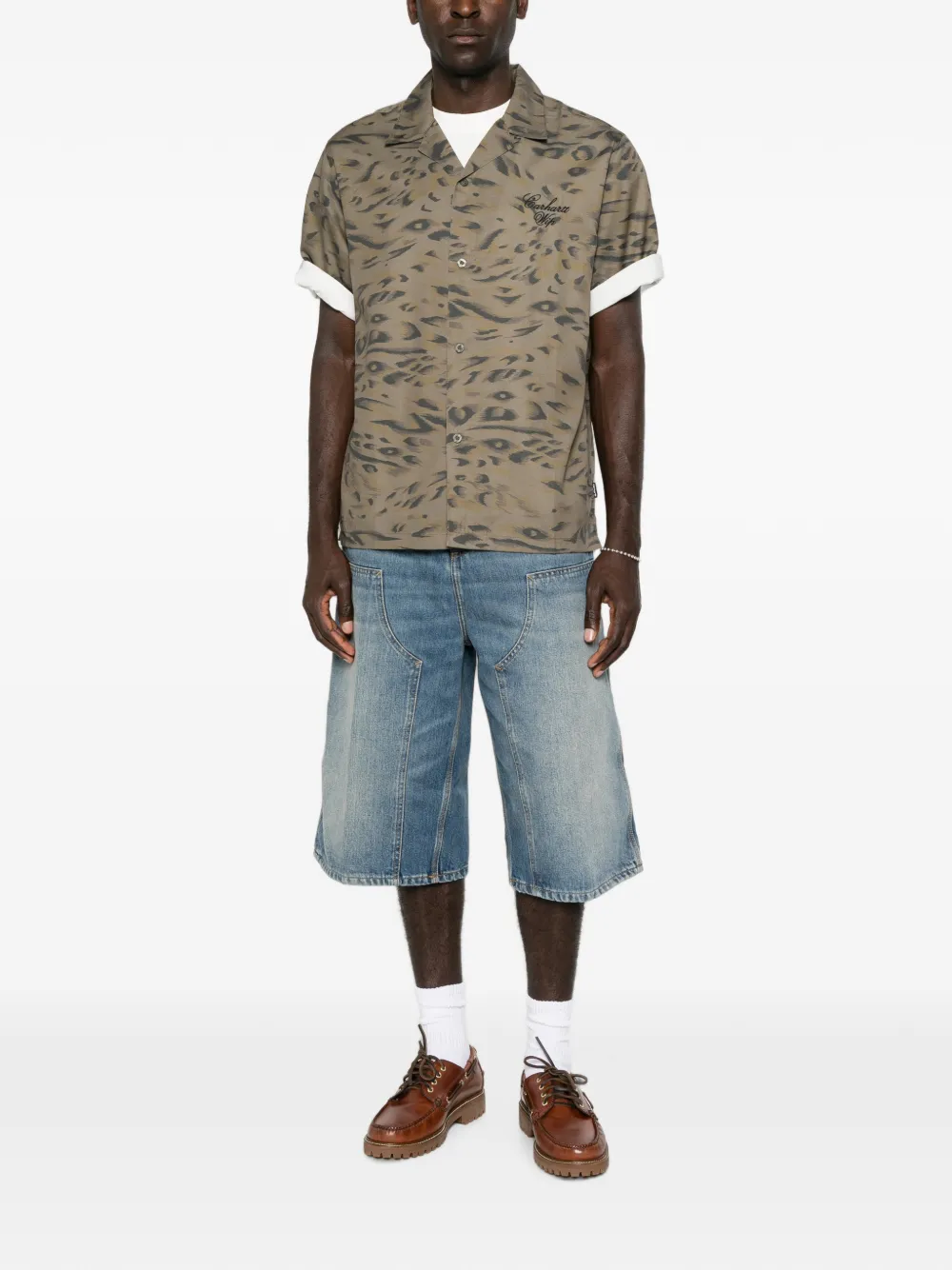 Carhartt WIP Shorts met dubbele knie Blauw