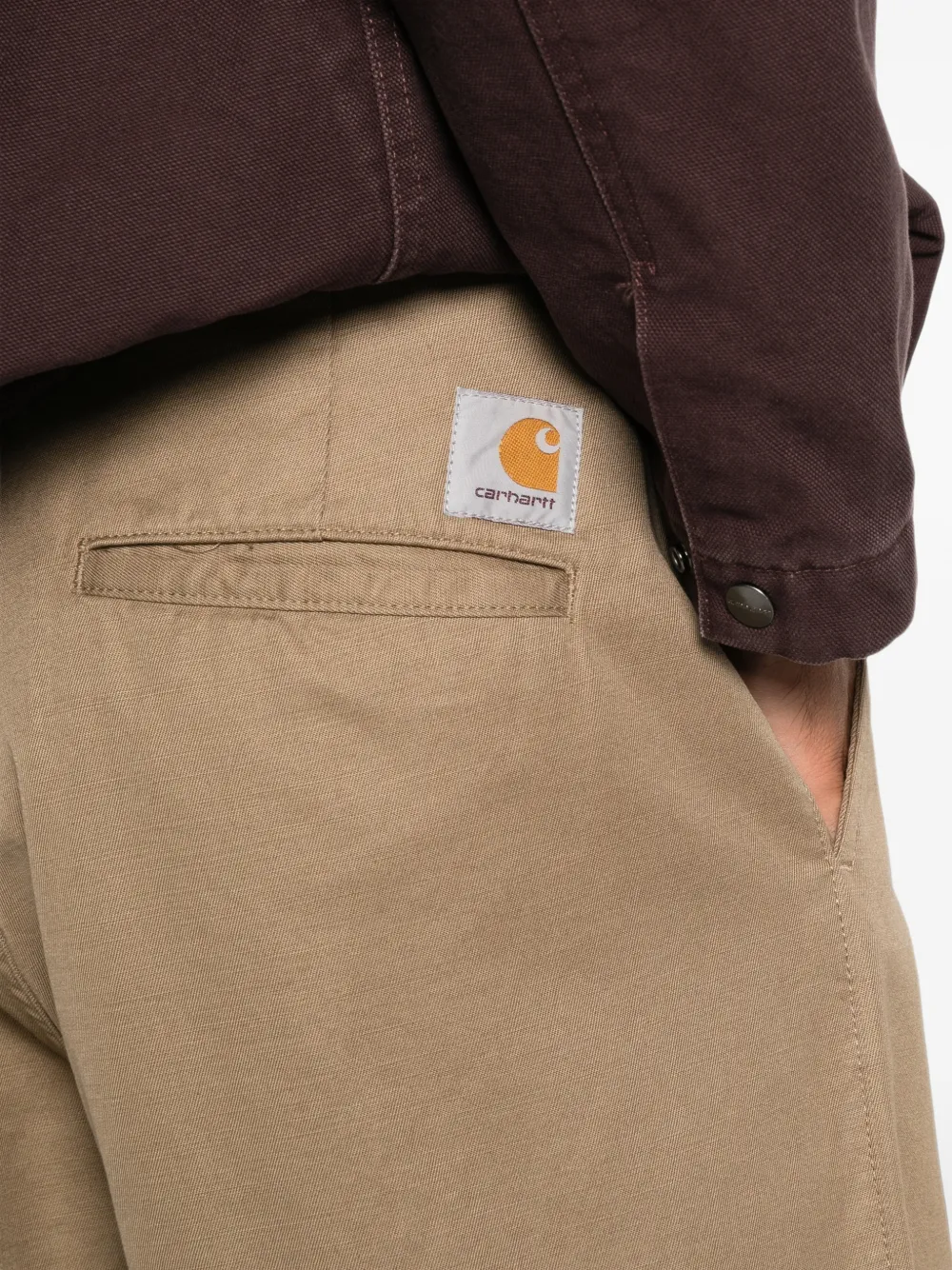 Carhartt WIP Brady ruimvallende straight broek Beige