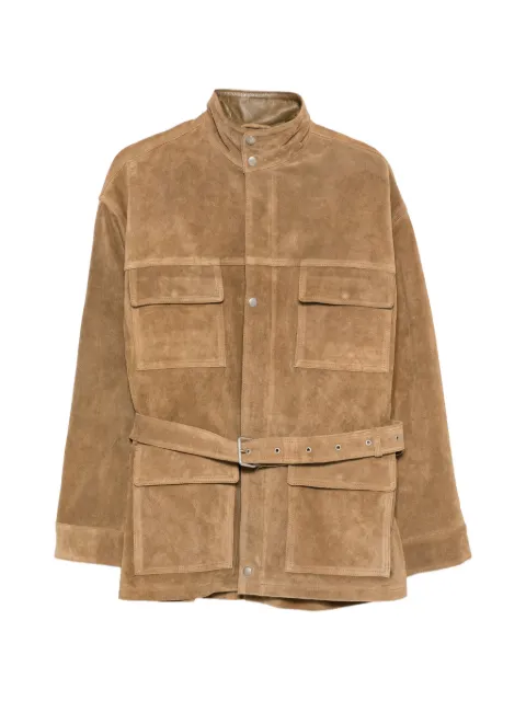 Arma belted suede jacket