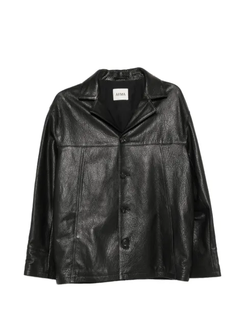 Arma Jack leather button-up jacket