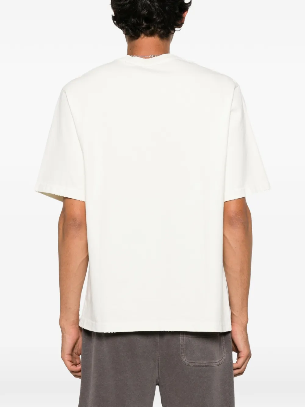 Willy Chavarria T-shirt met grafische print Beige
