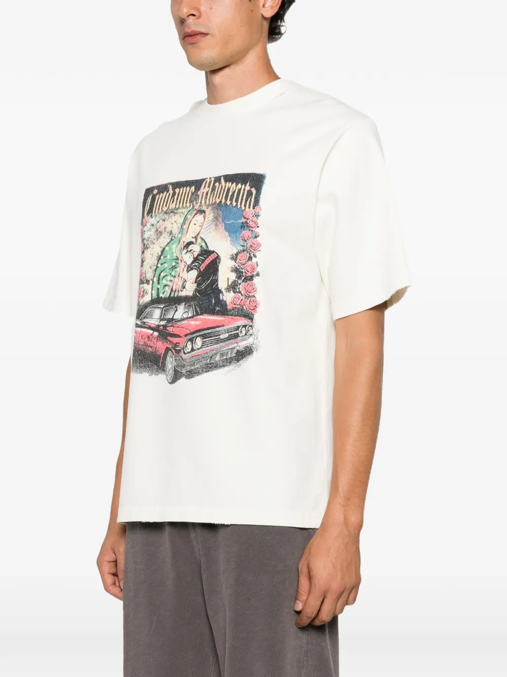 Willy Chavarria graphic-print T-shirt | Neutrals | FARFETCH